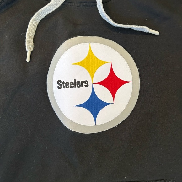 Steelers Antigua Black Victory Pullover Hoodie. Embroidered Logo. Like new 2XL - Picture 3 of 12
